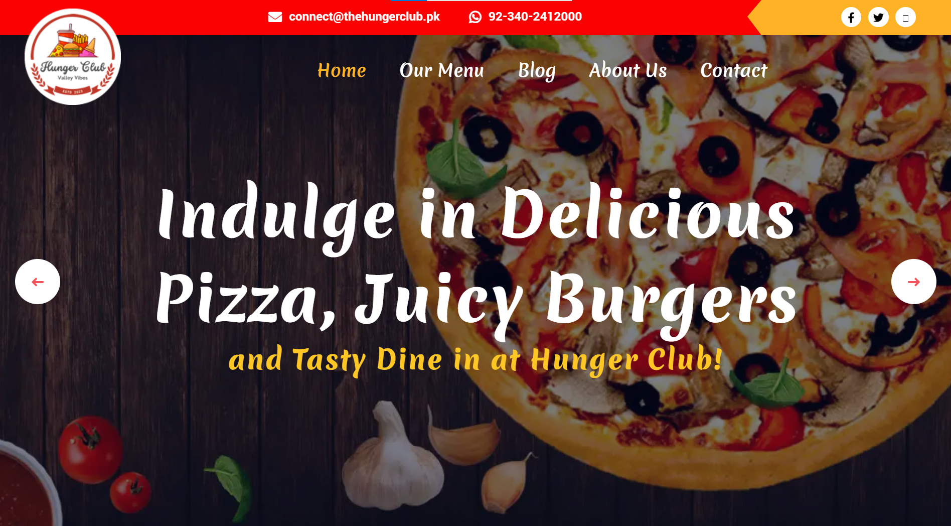 Hunger Club – fast food restaurant in Rawalakot, Pakistan with integrated POS and online ordering platform