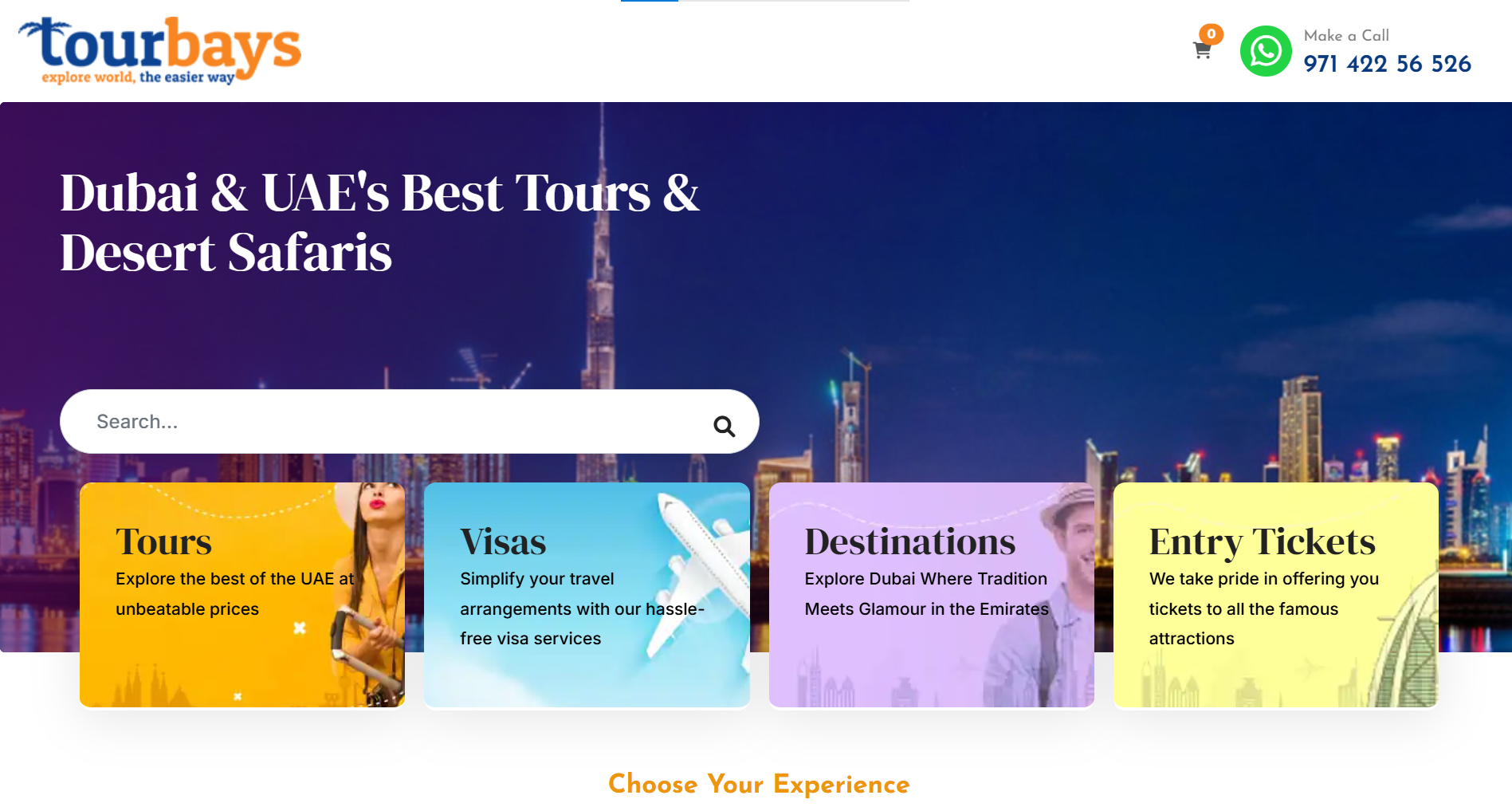 TourBays – travel and tourism portal offering discounted tickets and real-time booking in the UAE
